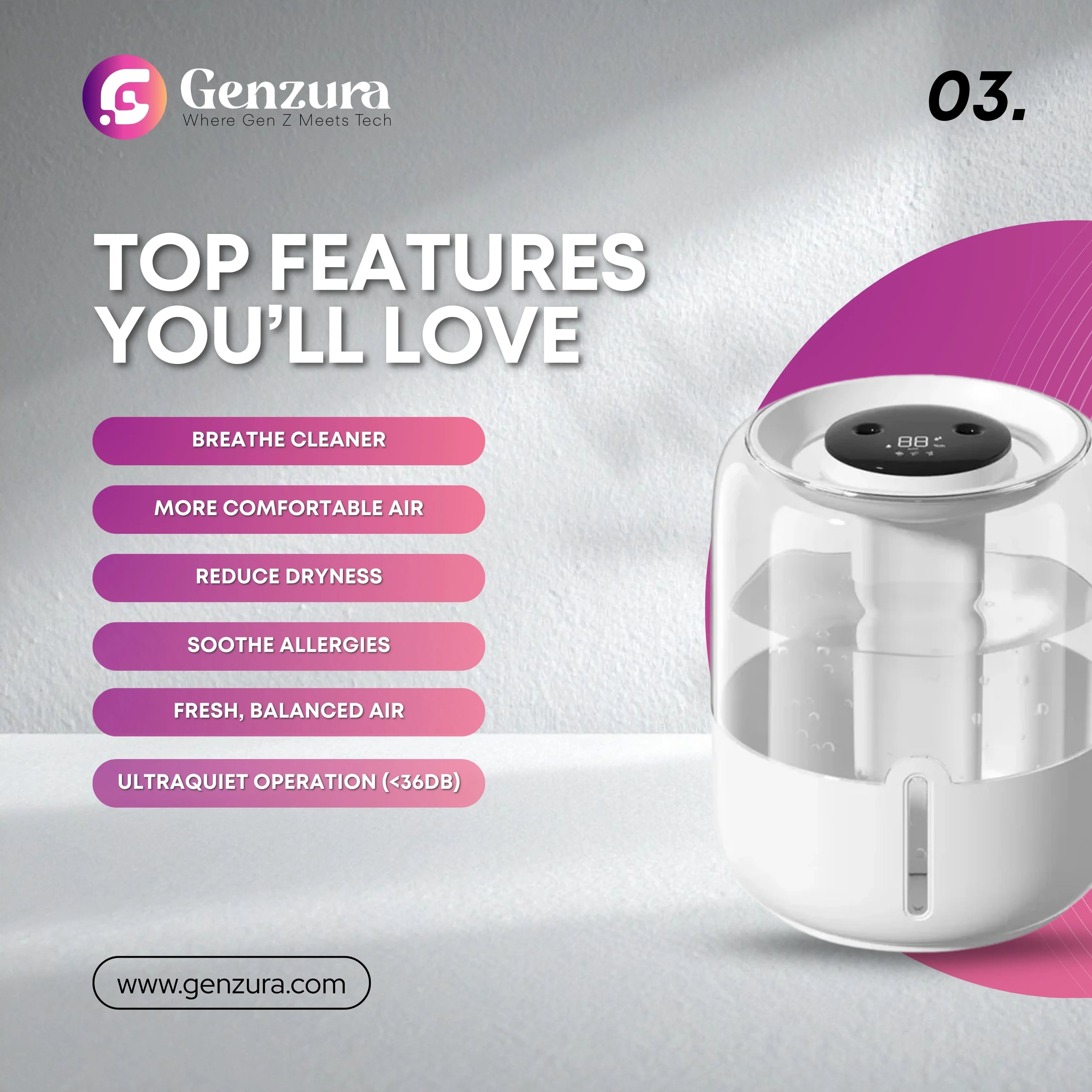 MIJIA Portable USB Humidifier – 6.1L Classic Columnar Design, 300ml/h Mist Output, Silent & Auto Shut-Off (21–30㎡ Coverage)