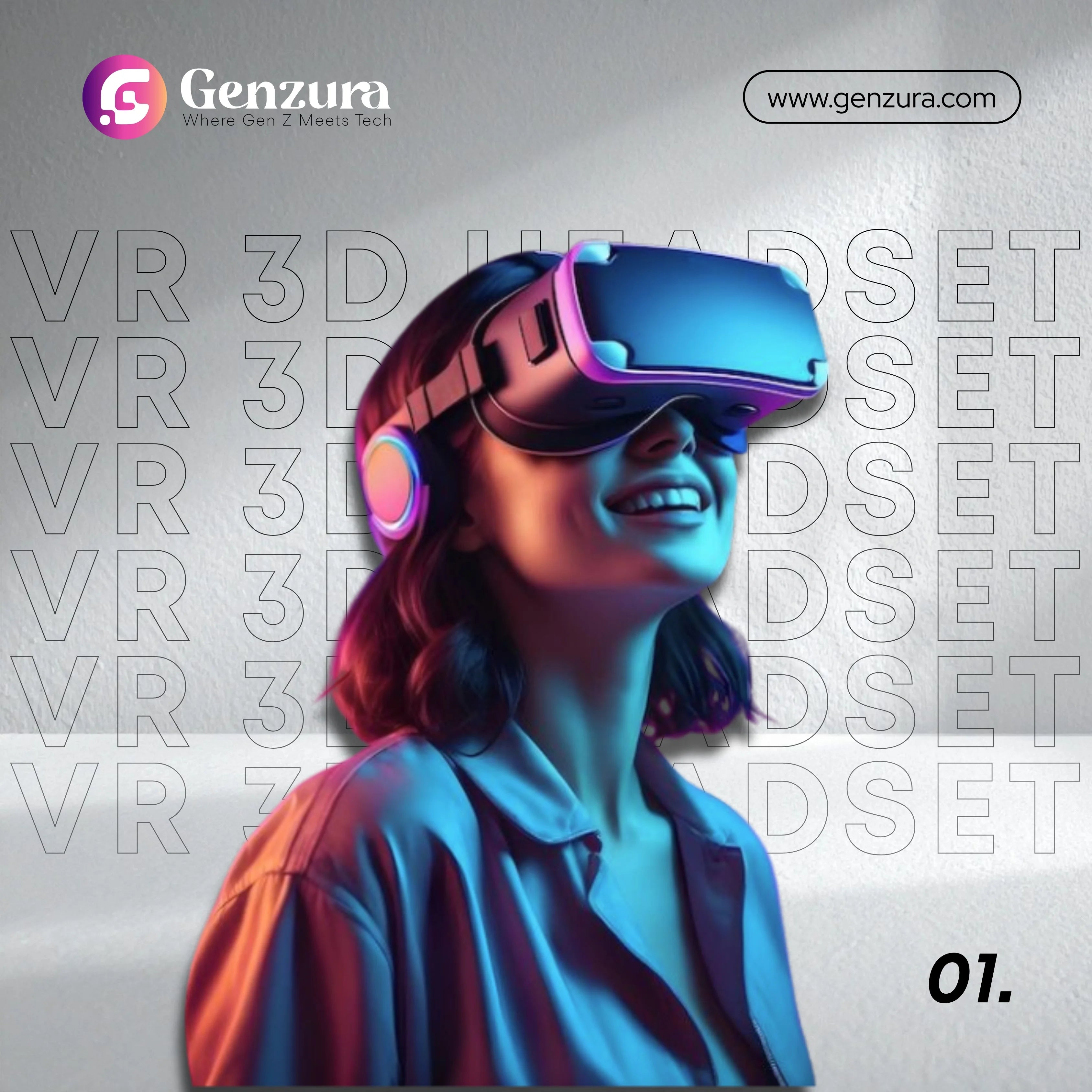 VR 3D Headset With Remote Controller 7"