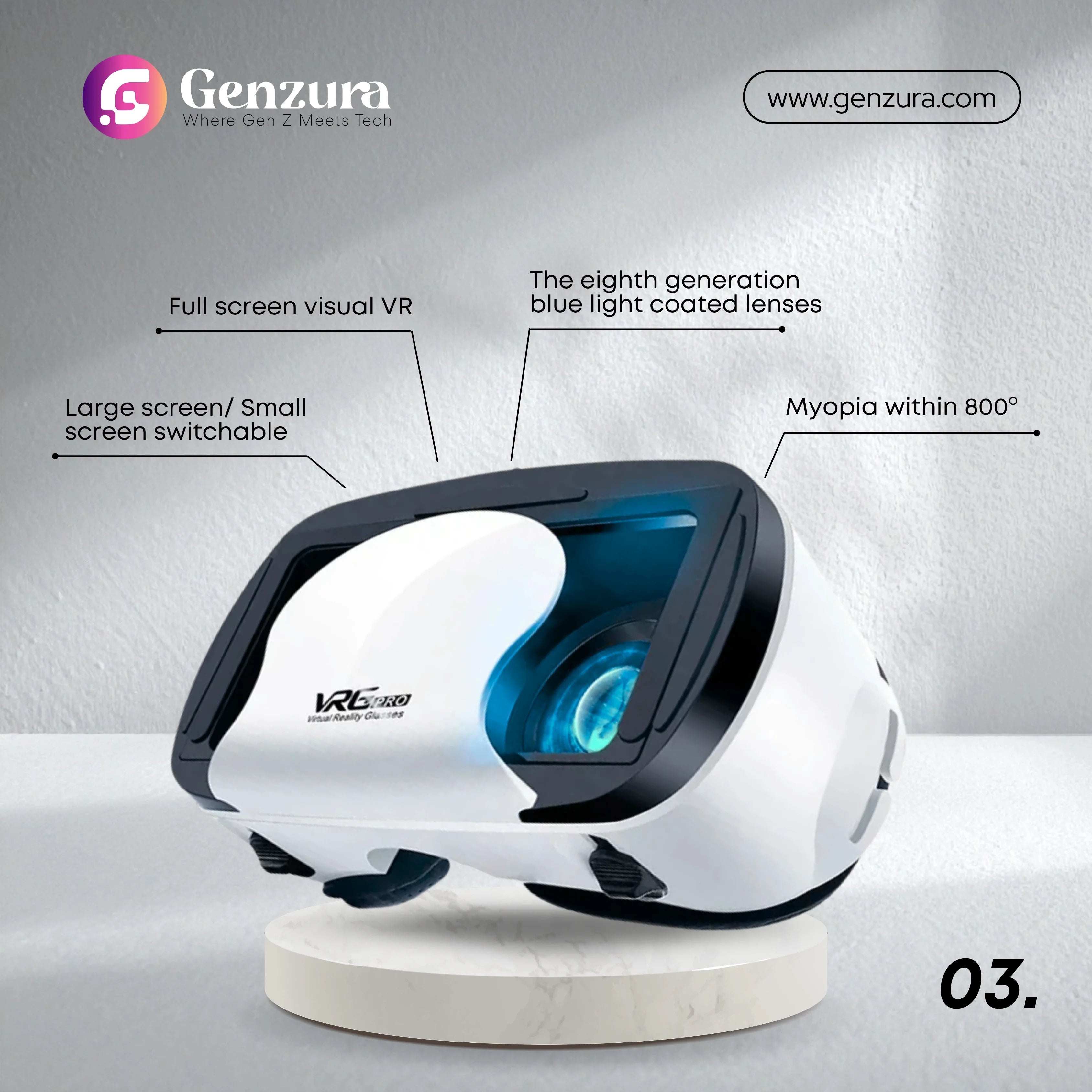 VR 3D Headset With Remote Controller 7"