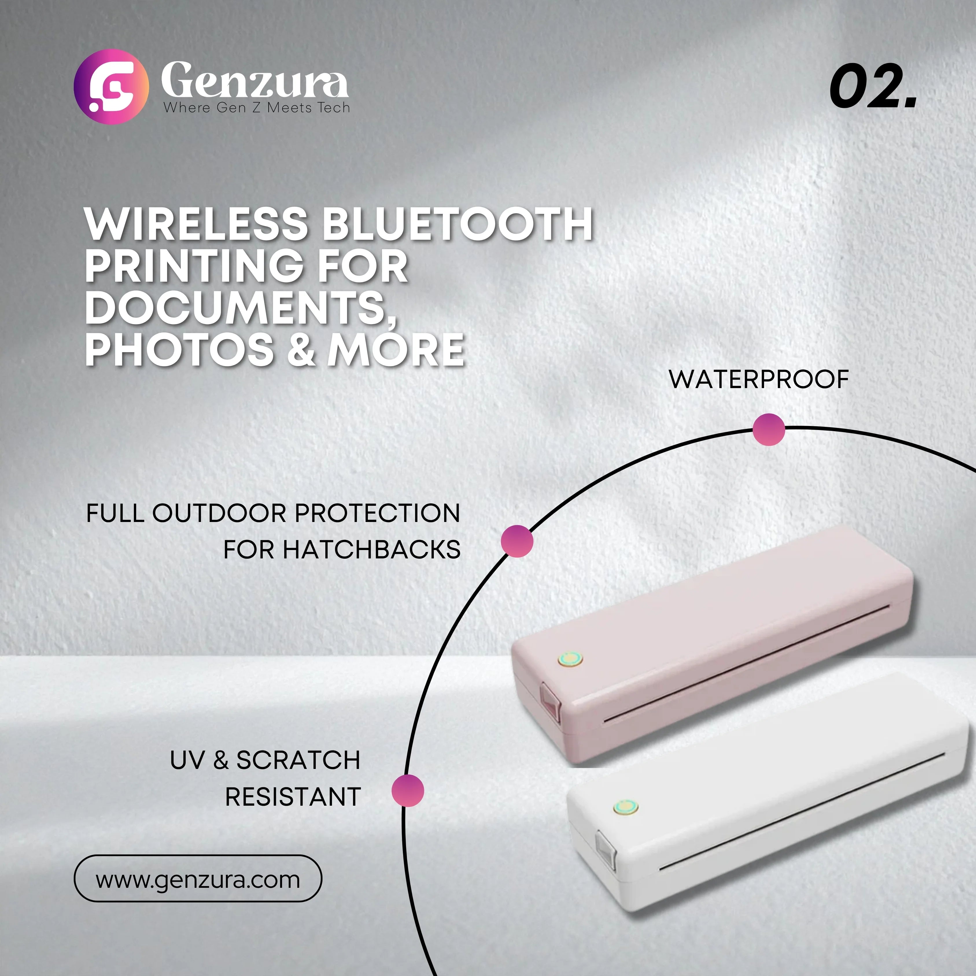 Portable A4 Thermal Printer – Wireless Bluetooth Printing for Documents, Photos & More