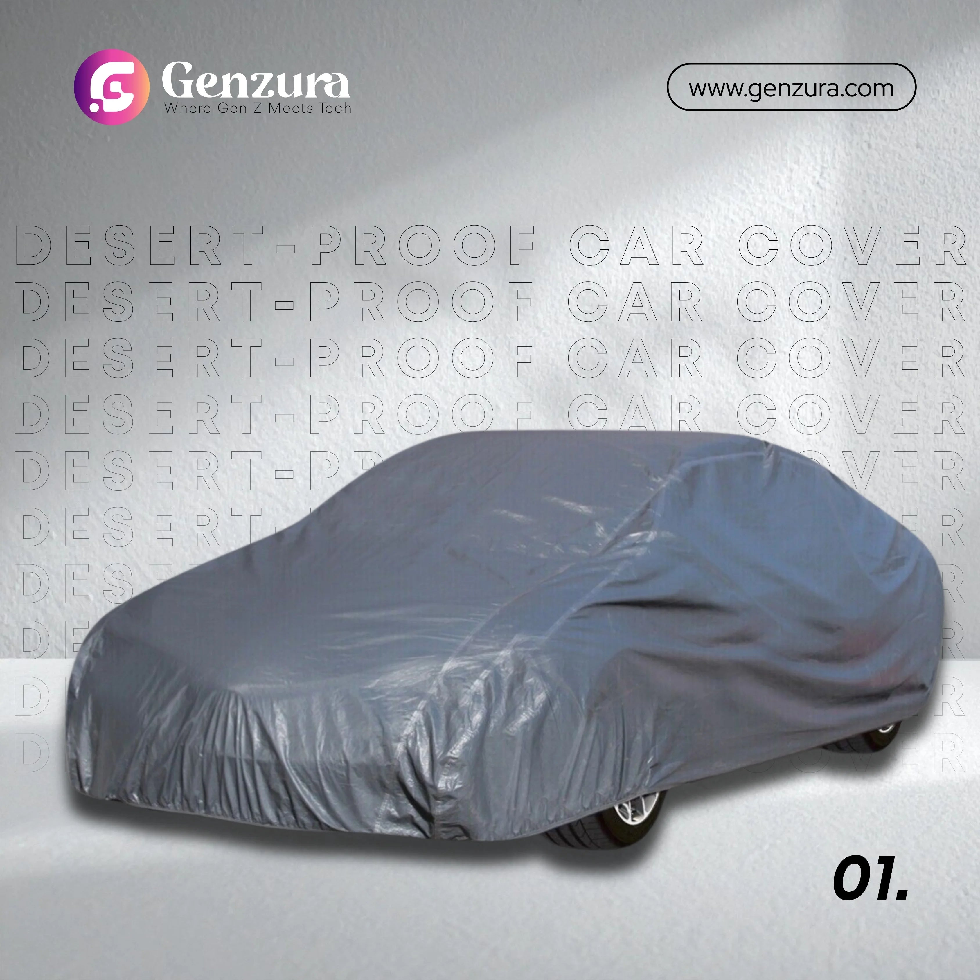 Desert-Proof Car Cover – Waterproof, UV & Scratch Resistant | Full Outdoor Protection for Hatchbacks & Sedans (Silver, Dacron Material)