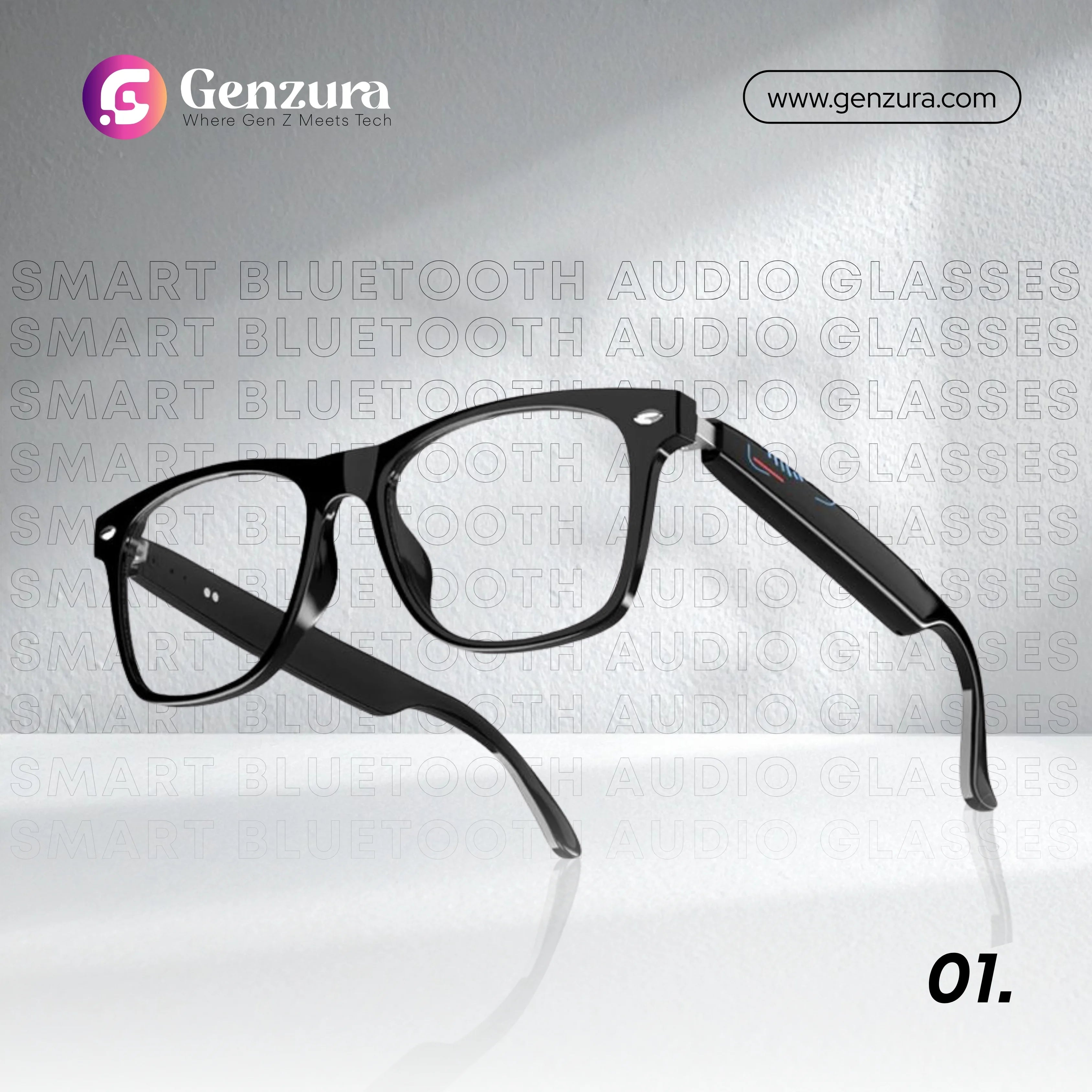 Smart Bluetooth Audio Glasses with HD UV Protection, Waterproof & Noise-Canceling Speakers – TWS-F V5.3