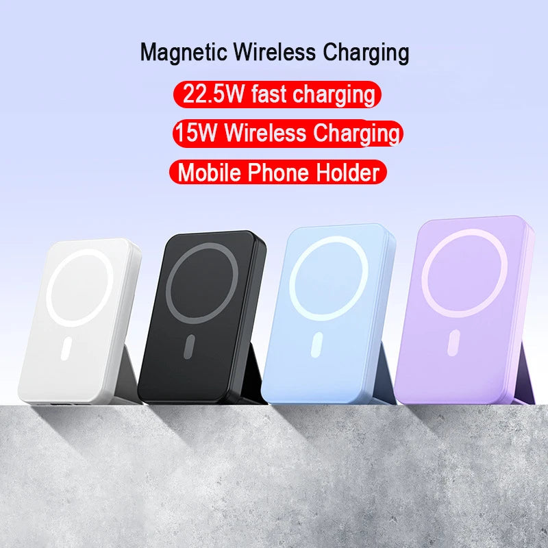 Magnetic Power Bank 20,000mAh – 15W Wireless Charger & 22.5W Fast Charging | Magnetic Portable Battery for iPhone, Samsung, Huawei, Xiaomi
