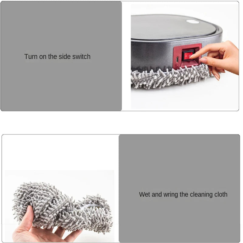 Dry & Wet Robot Vacuum Cleaner – Smart Sweeping Mop with Spray Humidification, UV Disinfection & Low Noise (1500mAh Battery)