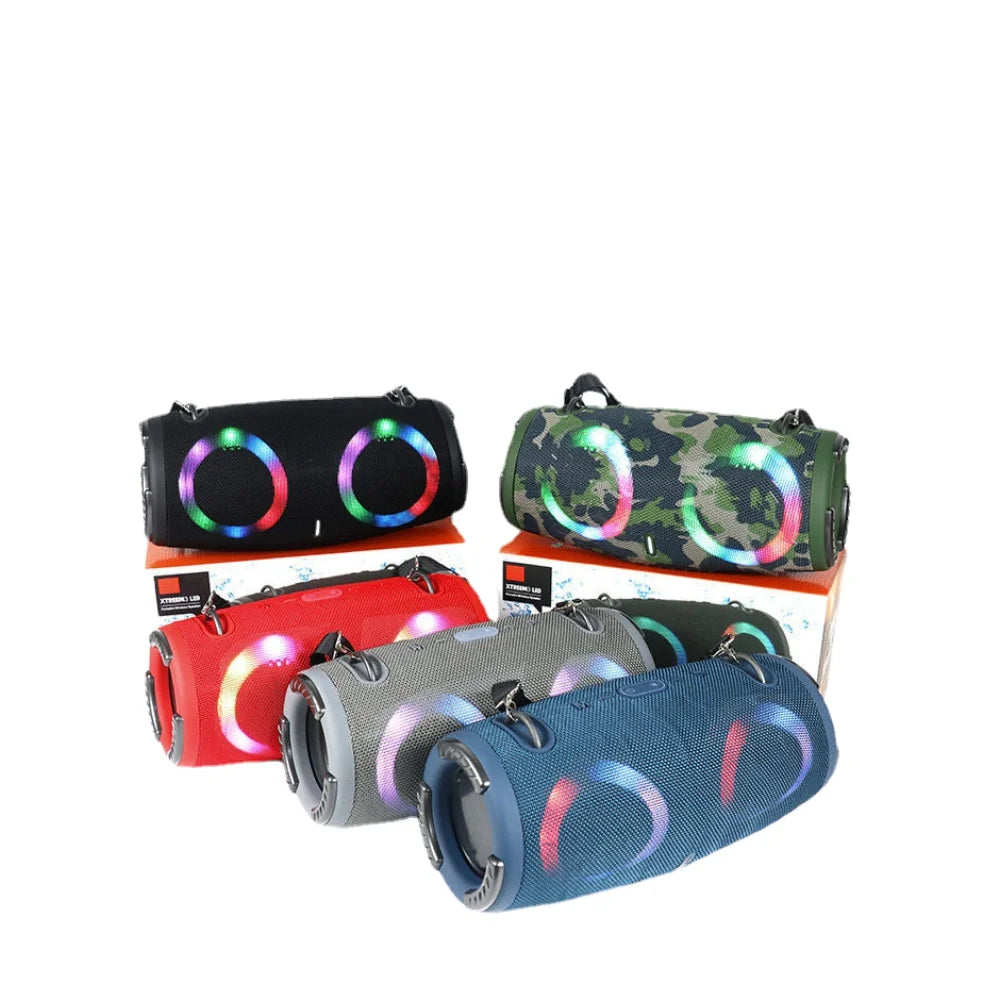 Portable Bluetooth Speaker – RGB Lights, 360° Stereo Sound, Waterproof & TWS Wireless Boombox