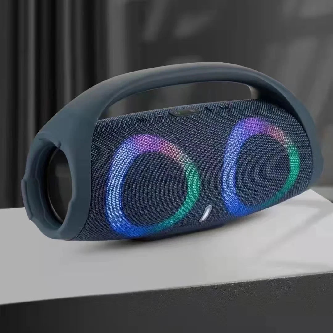 Portable Bluetooth Speaker – RGB Lights, 360° Stereo Sound, Waterproof & TWS Wireless Boombox
