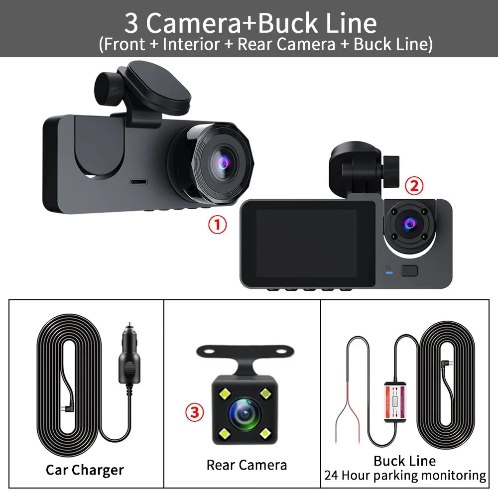 Dash Cam for Cars with Rear View Camera for Vehicle