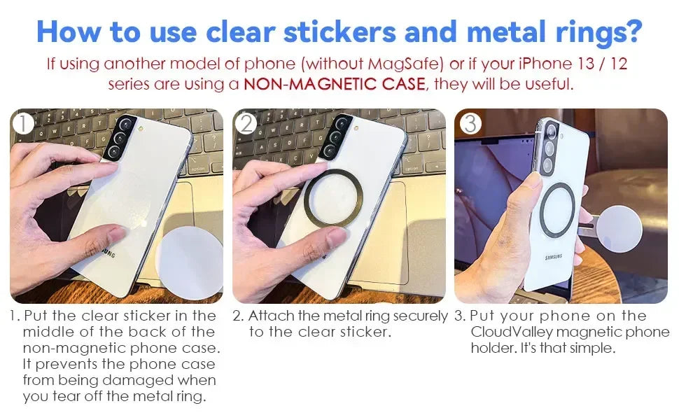Magnetic Laptop Phone Holder – Slim & Foldable Dual-Screen Monitor Mount for iPhone & All Smartphones