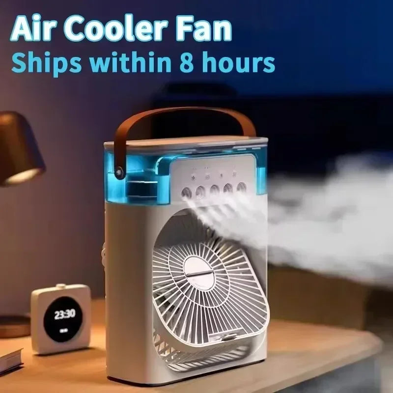 Mini Desk Air Cooler with USB Charging – Compact Personal Fan for Home & Office