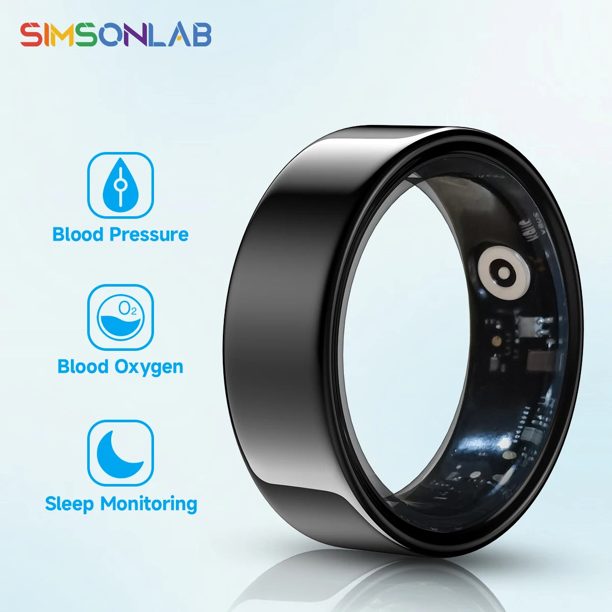 Smart Ring – Sleep Monitoring, Blood Oxygen & Pressure Measurement, Multi-Sport Modes