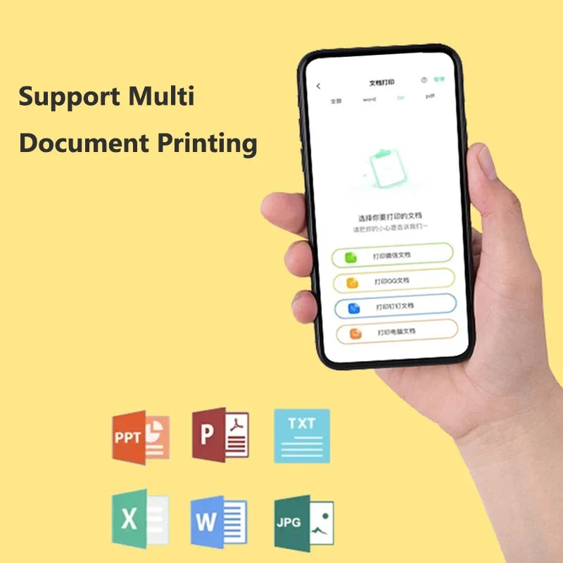 Portable A4 Thermal Printer – Wireless Bluetooth Printing for Documents, Photos & More