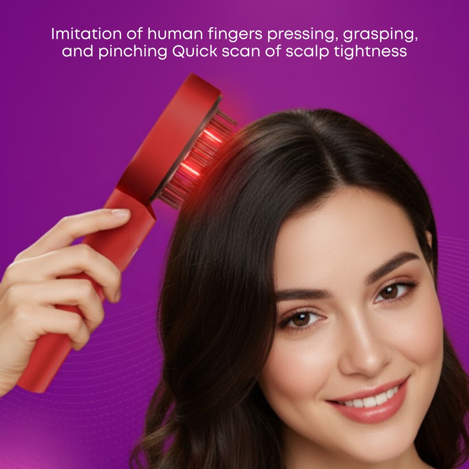Scalp Massager Brush (Red) – فرشاة تدليك فروة الرأس (حمراء)